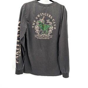 Party Pants SWINGERS REX LONG SLEEVE T-SHIRT - WASHED BLACK